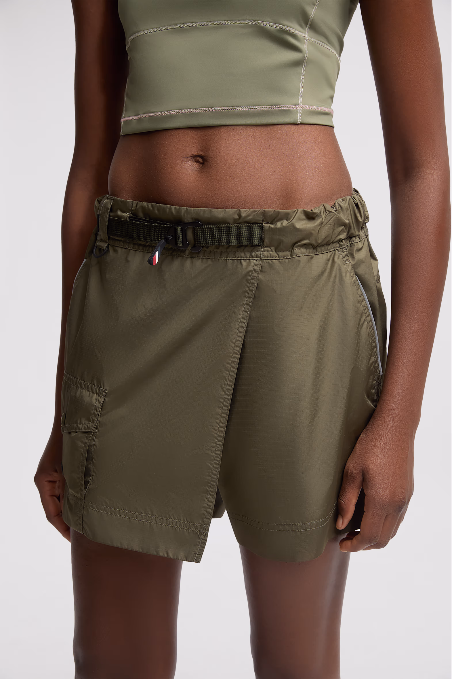 Belted Mini Skort Women Olive Green Moncler 4
